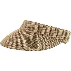 Womens wide brim sun visor hat UPF 50 summer beach hat adjustable velcro fit